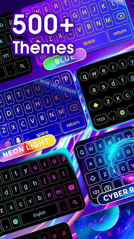 Neon LED Keyboard mod