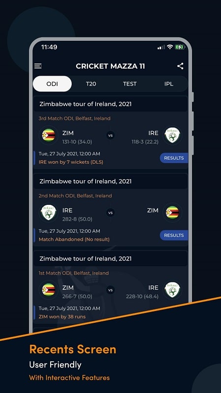 Cricket Mazza 11 Live Line mod free