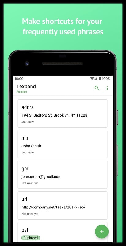 Texpand Text Expander mod