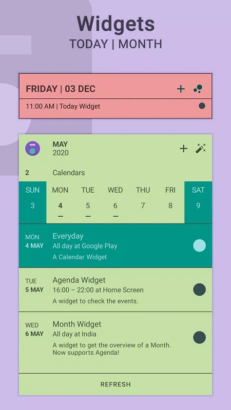 Everyday Calendar Widget mod free