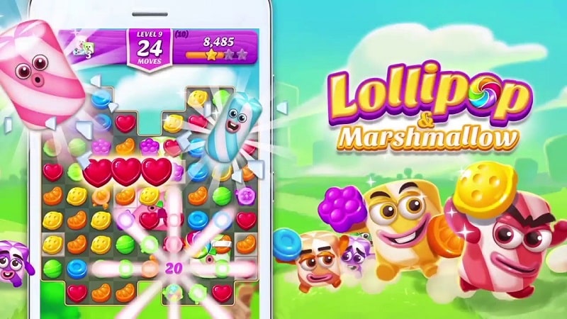 Lollipop Marshmallow Match3 apk free
