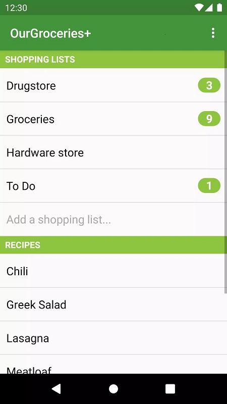 Our Groceries Shopping List mod