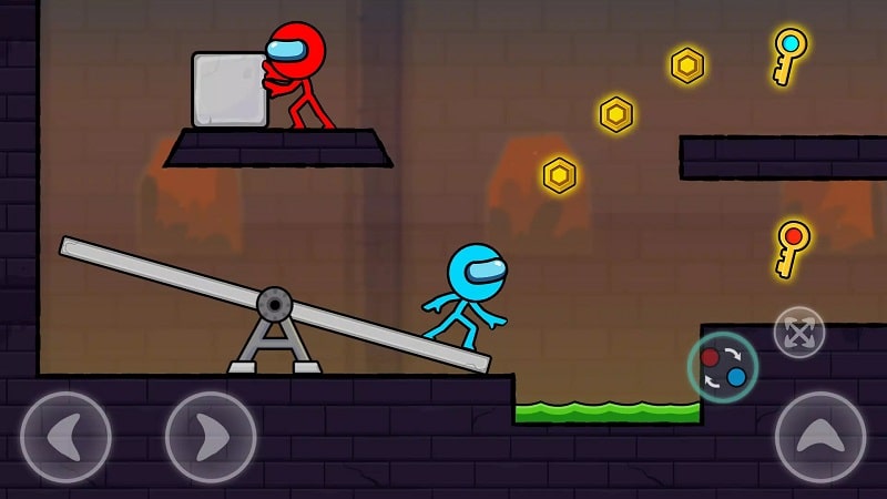 Red and Blue Stickman 2 mod free1