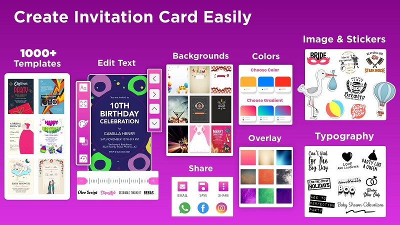Invitation Card Maker mod