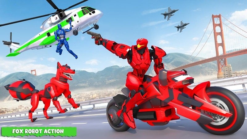 Fox Robot Transform Bike Game mod apk