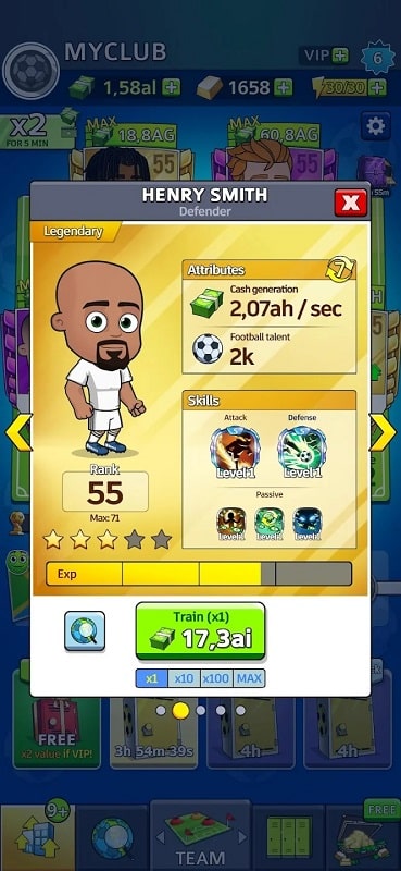 Idle Soccer Story v0.10.1 (Mod Dinheiro Infinito + Vip Última Versão) 