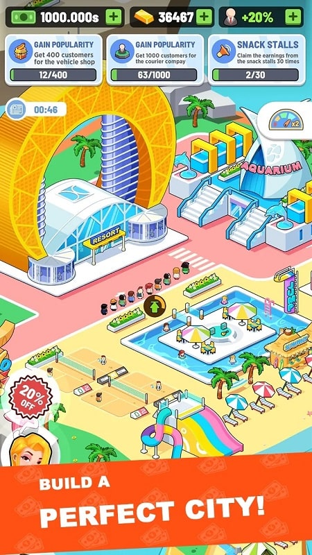 Idle City Tycoon Build Game mod android