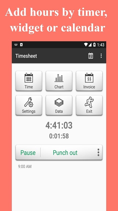 Timesheet Work Hours Tracker mod 