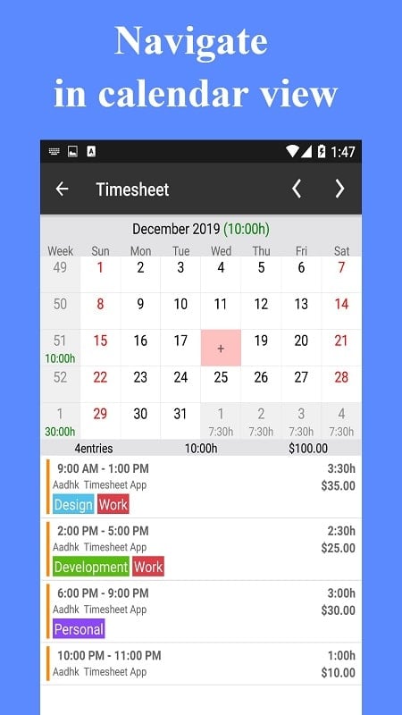 Timesheet Work Hours Tracker mod apk 