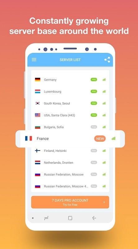 VPN servers in Russia mod android free 