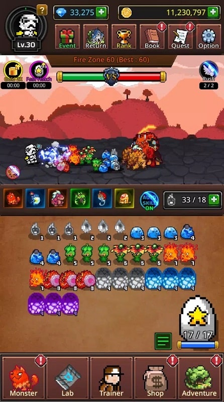 Grow Mergemon Masters Idle Rpg android