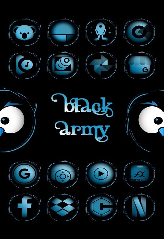 Black Army Sapphire Icon Pack mod 1 1
