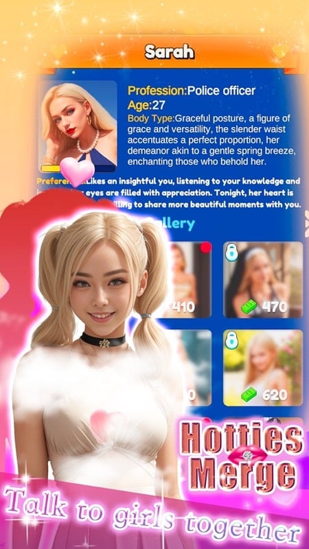 Hack Hotties Merge MOD APK (Menu/Không giới hạn tiền tệ) 2.0.3 miễn phí Hotties-Merge-android