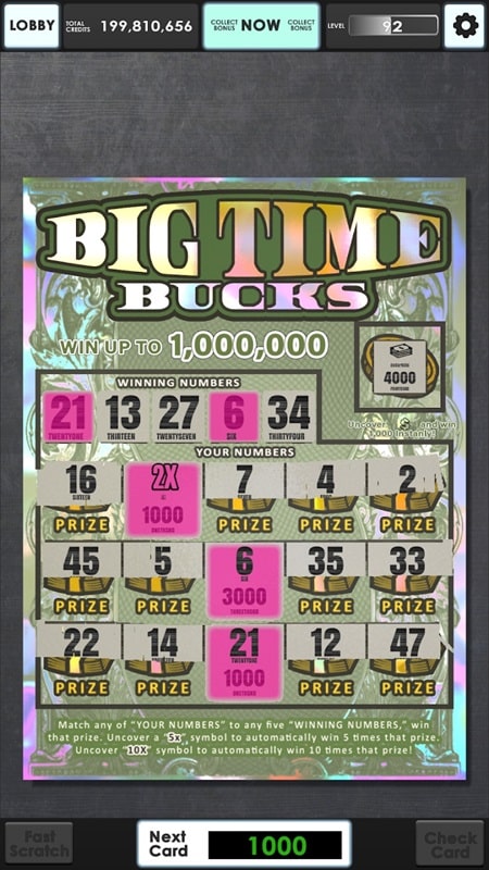 Lucky Lottery Scratchers mod free