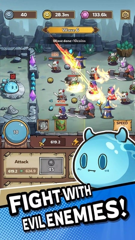 Hack Slime Castle MOD APK (Menu/Chế độ Thần/Hệ số sát thương) 0.8.60 miễn phí Slime-Castle-mod