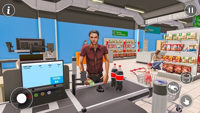 Supermarket Cashier Games 3D