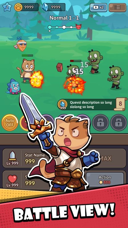 Cat Legend Idle RPG War mod apk