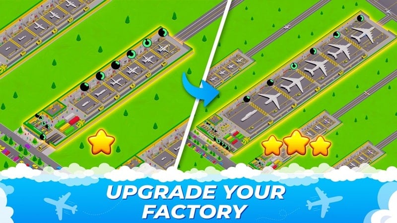 Idle Airplane Factory Tycoon mod apk