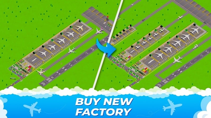 Idle Airplane Factory Tycoon mod download