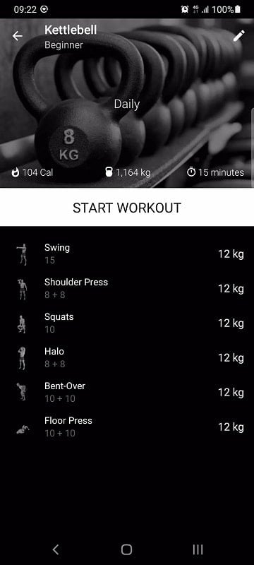 Kettlebell Home Workout mod