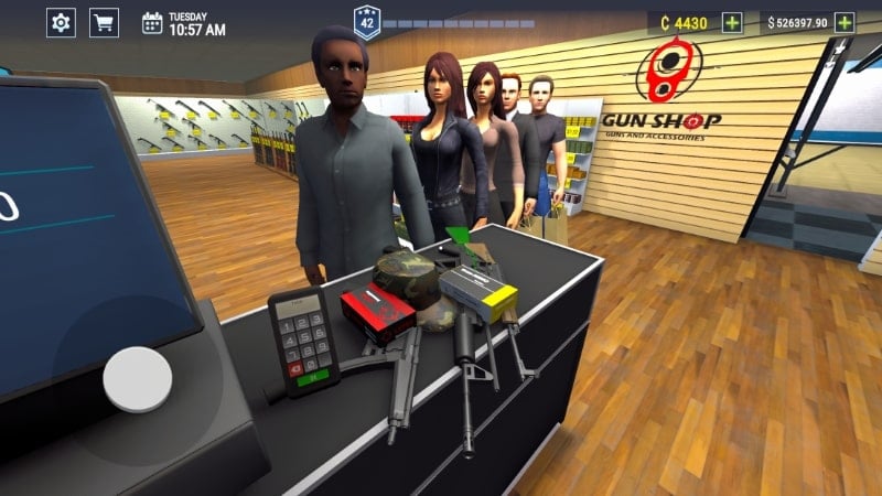 Gun Shop Simulator 3D Shooting mod apk