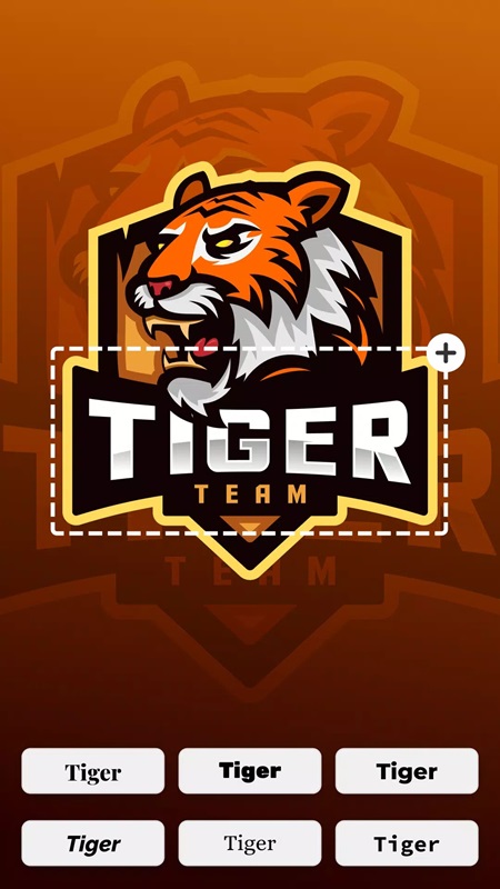 Tùy chỉnh lại phông chữ sao cho phù hợp với thiết kế trong Esports Logo Maker MOD APK