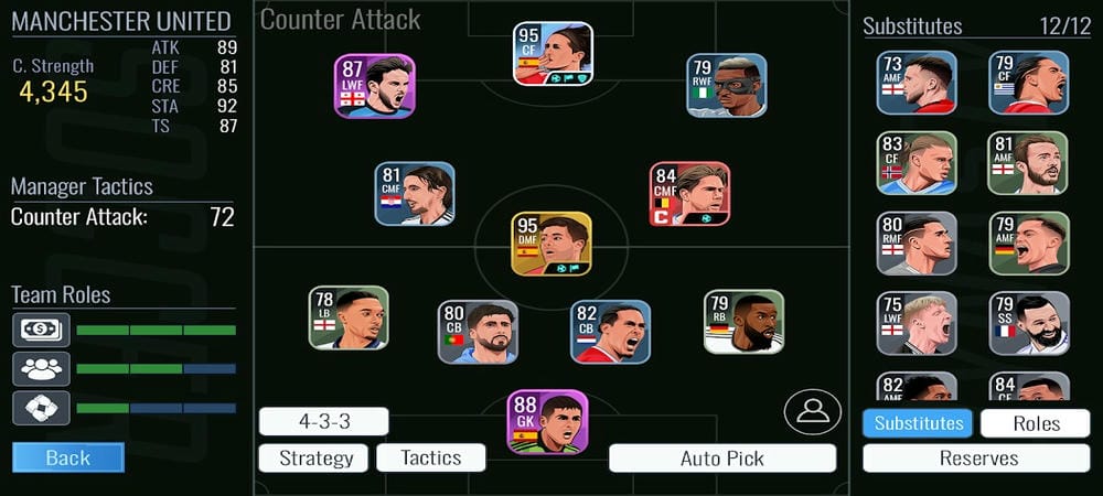 Sắp xếp đội hình tạo ra đội bóng của riêng mình trong Soccer Dynasty MOD APK