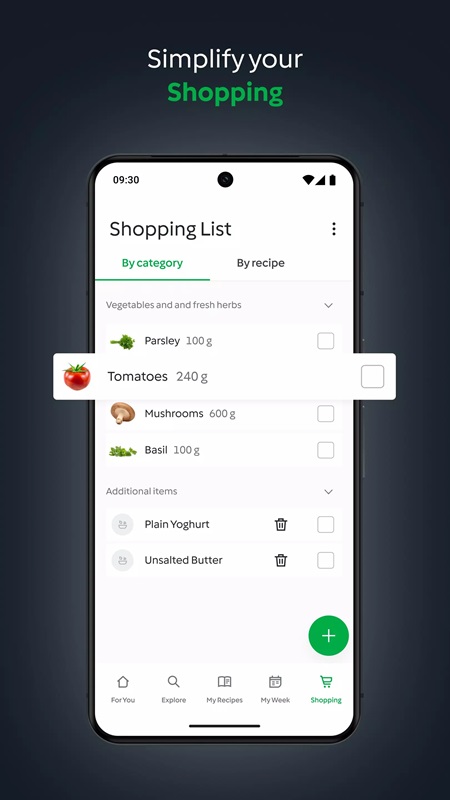Full list of ingredients for dishes in Thermomix Cookidoo App MOD APK