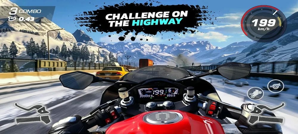 Trở thành một tay đua huyền thoại nhờ vào khả năng lái xe của mình trong Go Speed Moto Rider MOD APK 2