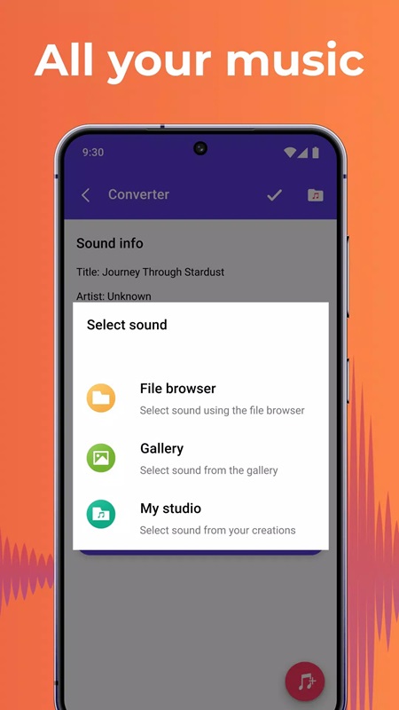 Dễ dàng cắt những phần âm thanh không cần thiết trong Music Editor Ringtone & MP3 MOD APK