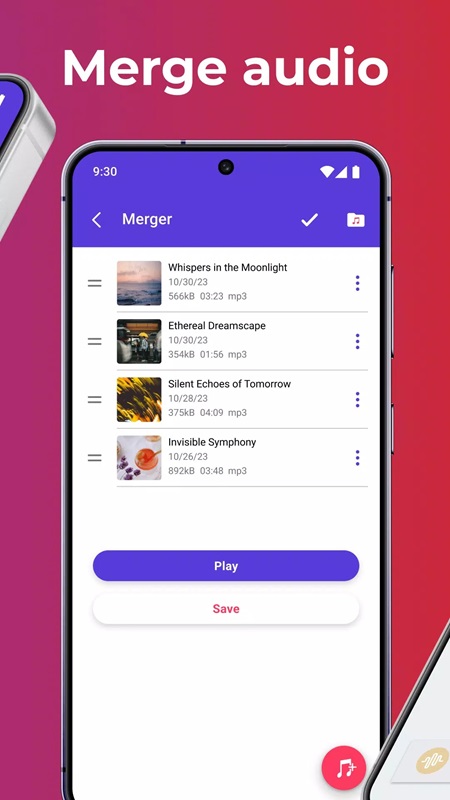 Thực hiện ghép những bản âm thanh thành một bài hát trong Music Editor Ringtone & MP3 MOD APK