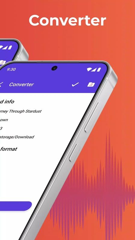 Chuyển đổi các tệp âm thanh từ định dạng này sang định dạng khác trong Music Editor Ringtone & MP3 MOD APK