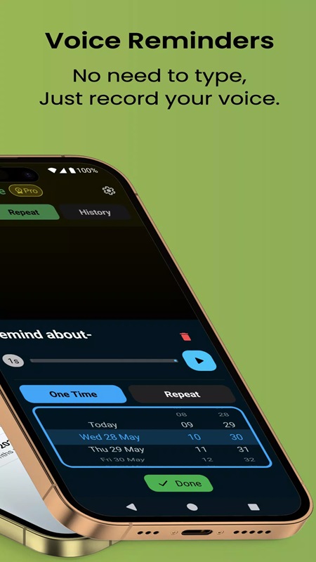 Thiết lập số lần lặp lại lời nhắc nhở khi bị bỏ lỡ trong Remind Me MOD APK