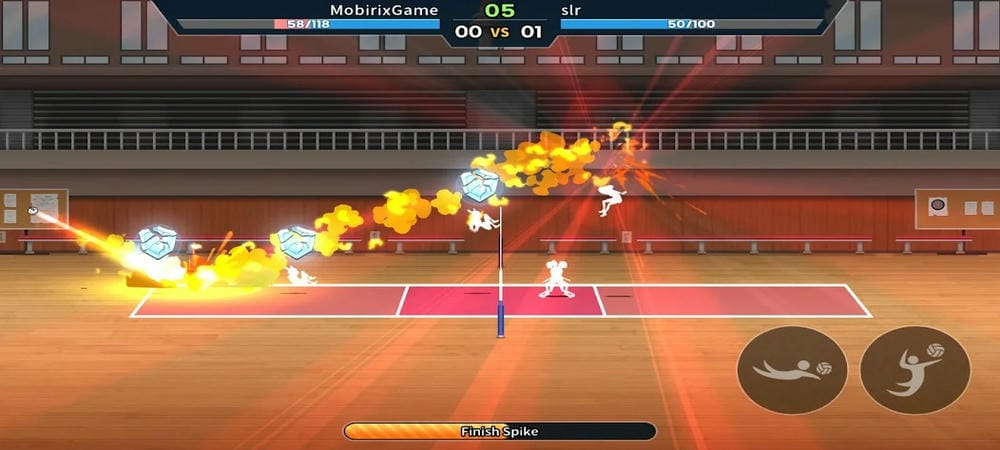 Create beautiful passes in VolleyBall King MOD APK