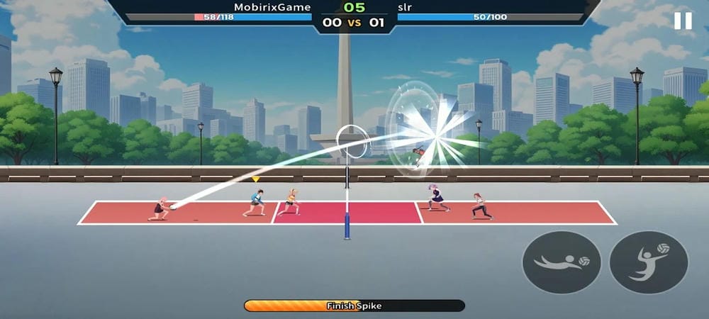 Block your opponent's shots perfectly in VolleyBall King MOD APK