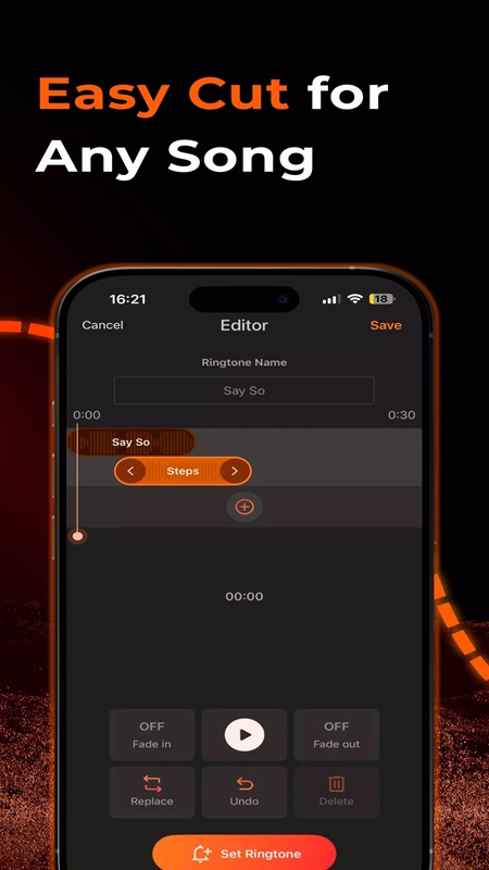 Đa dạng công cụ chỉnh sửa âm thanh trong Any Ringtones MOD APK