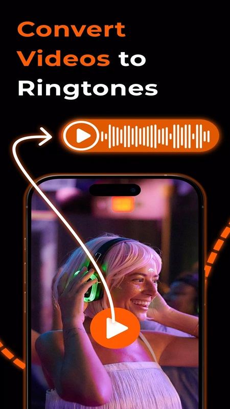 Trích xuất âm thanh từ video để tạo nhạc chuông trong Any Ringtones MOD APK