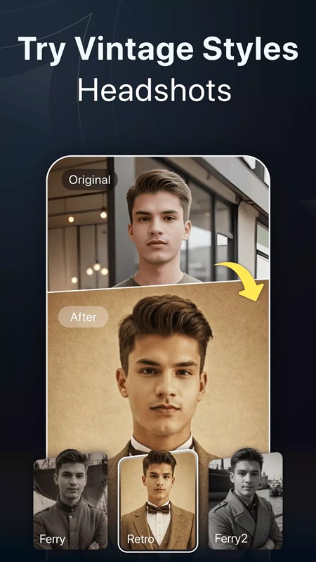 Chuyển đổi từ ảnh bình thường thành những bức ảnh mang phong cách cổ điển trong Facewow MOD APK