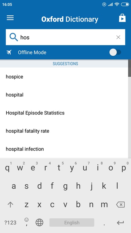 Dễ dàng tìm kiếm được từ khóa phù hợp trong Oxford Medical Dictionary