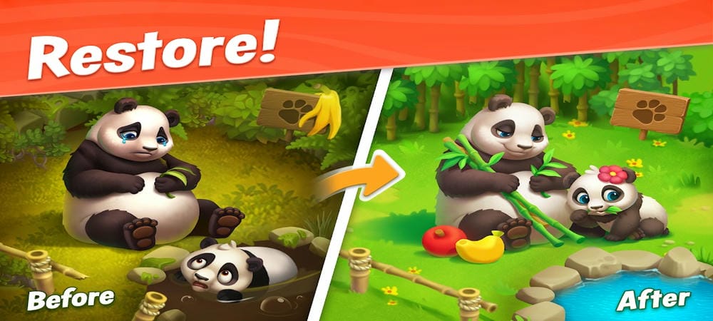 Nâng cấp sở thú của bạn sao cho đẹp mắt nhất trong Wildscapes MOD APK