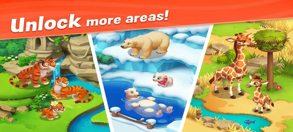 Khám phá các khu vực mới trong Wildscapes MOD APK