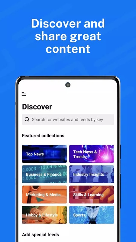 Đa dạng chủ đề tin tức cho bạn lựa chọn trong Inoreader MOD APK