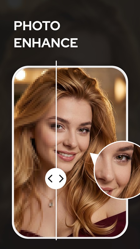 Enhance image quality to the highest sharpness in Future Self Face Aging Changer MOD APK