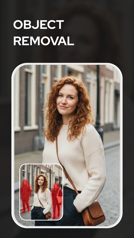 Remove all unwanted objects from photos in Future Self Face Aging Changer MOD APK