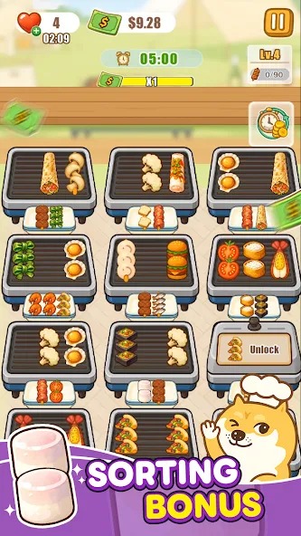 Sử dụng các vật phẩm hỗ trợ trong Kebab Match Tycoon MOD APK 