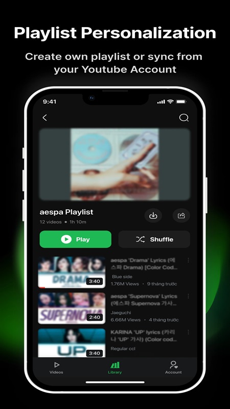 Dễ dàng tạo tạo và quản lý danh sách phát trong Premium Tuber MOD APK