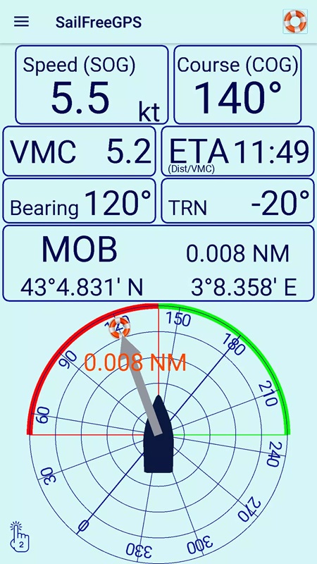 Phân tích và quản lý các dữ liệu hành trình theo thời gian thực trong SailFreeGPS MOD APK