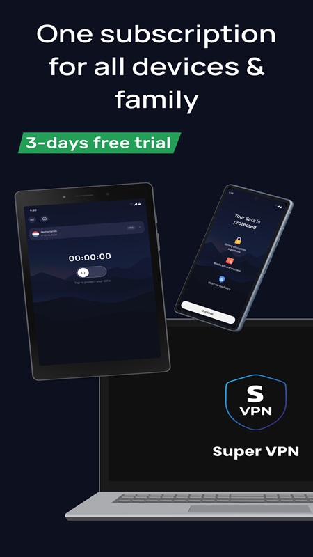 Protect personal data using encryption algorithms in Blazar VPN MOD APK
