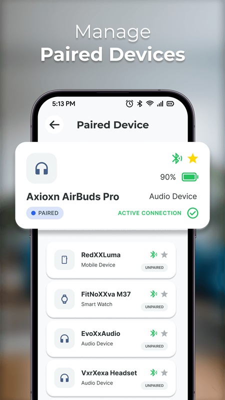Manage connected or disconnected devices in Bluetooth Device Find & Locate MOD APK