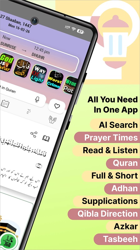 Truy cập thêm nhiều chương Kinh mang ý nghĩa hay trong Islam360 MOD APK